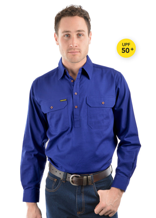 Hard Slog Half Placket Light Cotton Shirt