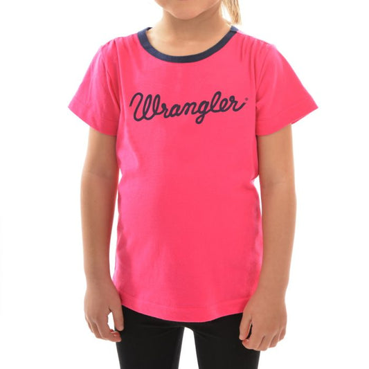 Wrangler Girls Logo Tee - Fuchsia